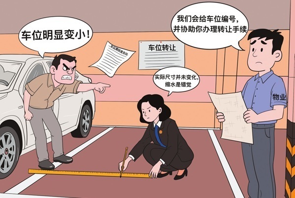 怀疑车位“缩水”状告物业 法官实勘细调双方言和